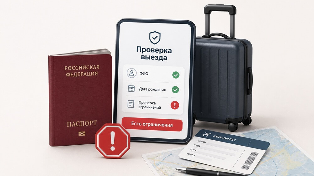 Проверка запрета на выезд за границу по долгам и исполнительным производствам