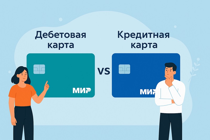 Сравнение дебетовой и кредитной карты