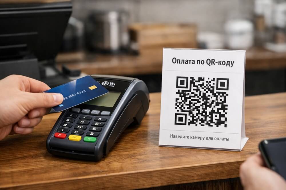 Эквайринг и СБП для бизнеса — оплата картой через терминал и по QR-коду