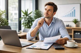 Предприниматель оценивает финансовое решение для развития бизнес