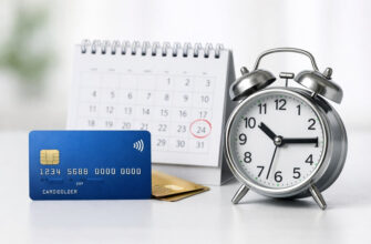 Льготный период по кредитной карте — календарь, часы и банковская карта