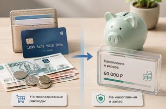 Банковская карта, наличные и копилка: распределение денег на повседневные расходы и накопления