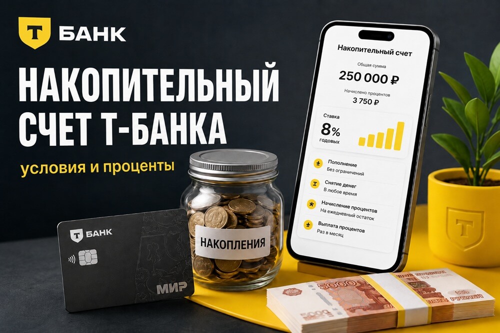 Накопительный счет Т-Банка в 2026 году: условия и проценты